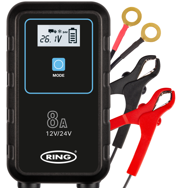 Ring Automotive 900 Series 8amp Smart Battery Charger & Maintainer
